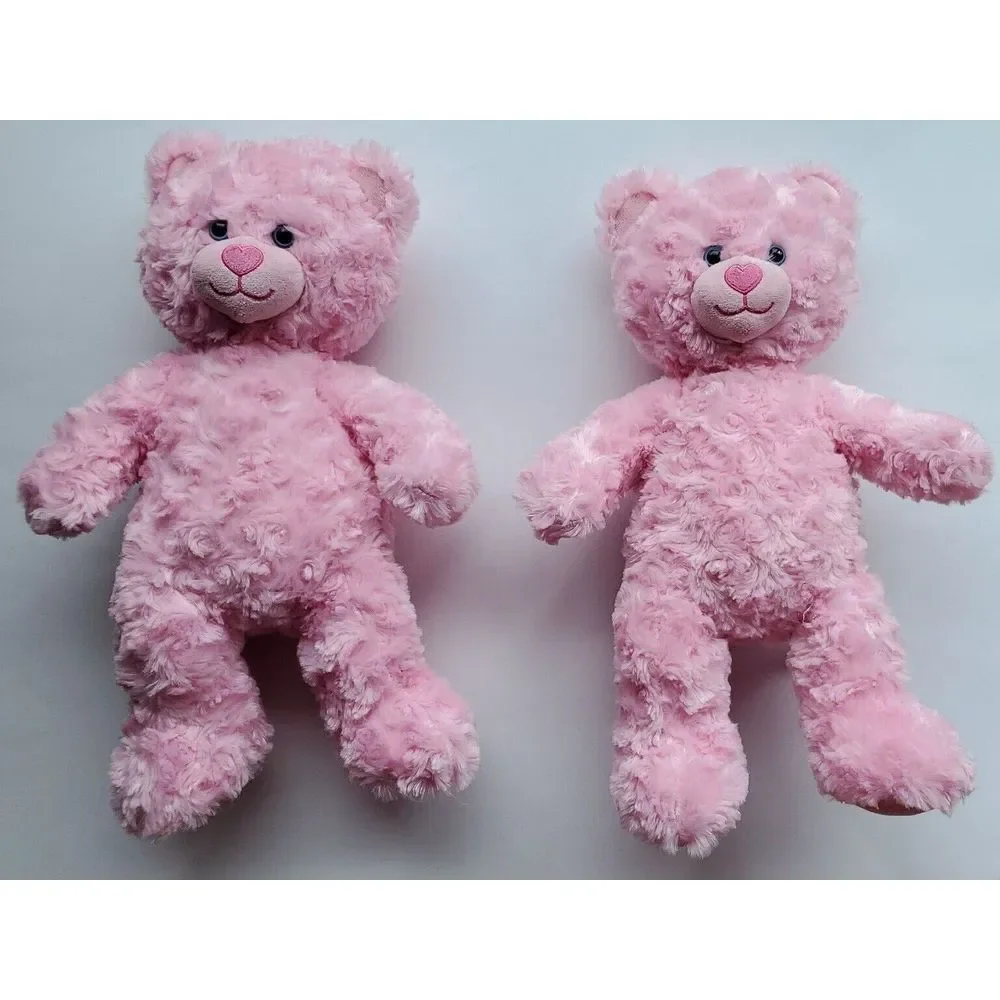 2 Build A Bear Fluffy Pink Teddy Bear‎ Plush Stuffed Animal 16